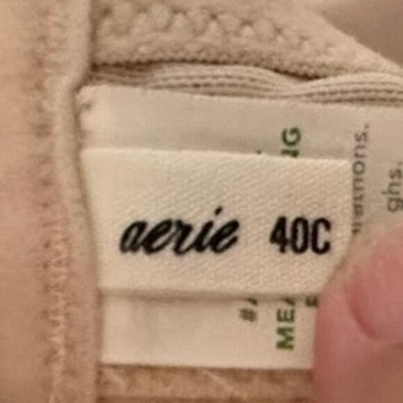 Aerie‎ Floral Lace Demi Bra Cream Adjustable Straps Women's Size 36E/DD - Picture 3 of 5